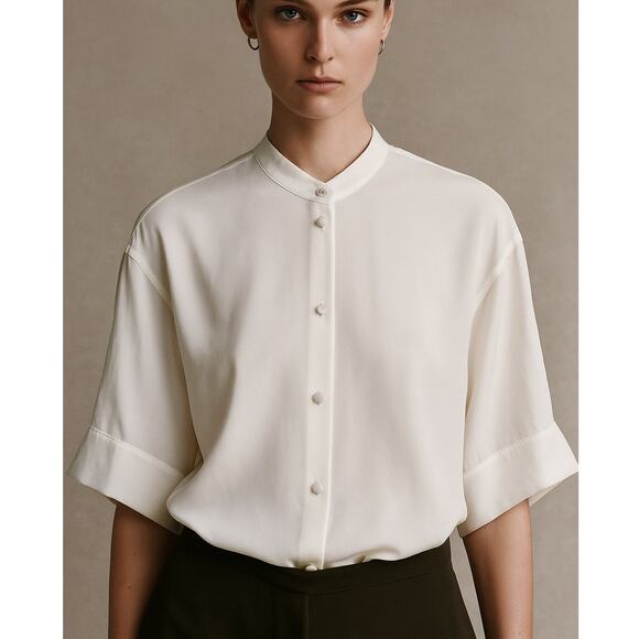 Acne Studios White Button-Up Shirt - Picture 1 of 8